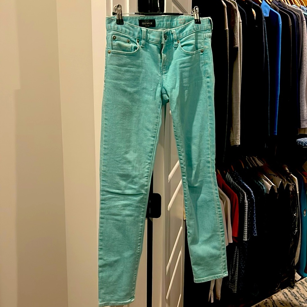 J. Crew Toothpick 25 ankle jeans in summer color